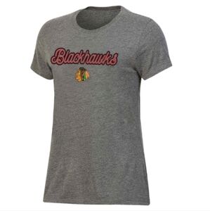 NHL Chicago Blackhawks Women's Large Gray Fashion T-Shirt New With Tags